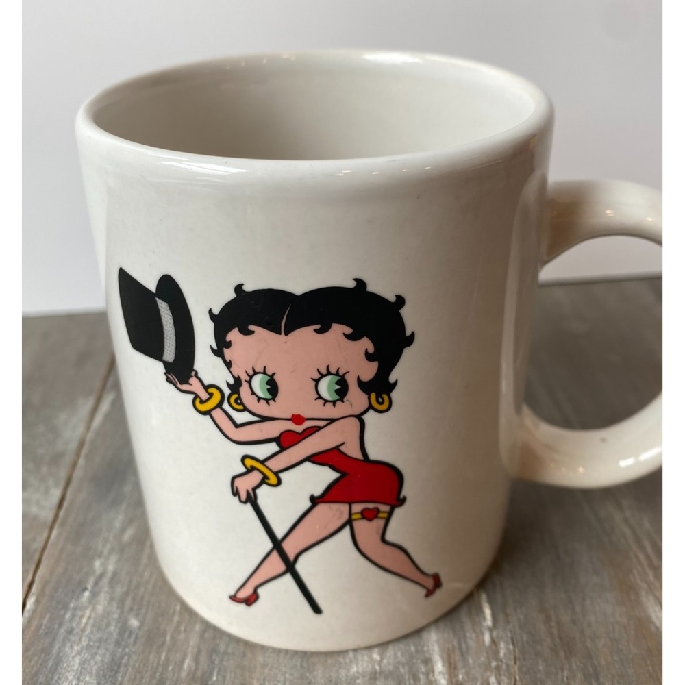 2010 Betty Boop Ceramic Coffee Mug Red Dress Top Hat Cane 3E Direct King Feature